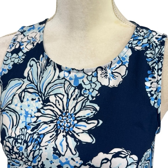 Lilly Pulitzer XXS IONA SLEEVELESS TOP Low Tide Navy Bouquet Tank NWT Floral $98 - Picture 4 of 16